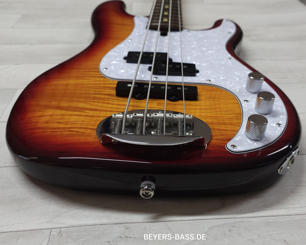 Lakland Skyline 44-64C DLX Custom PJ Deluxe, Honeyburst, Gigbag