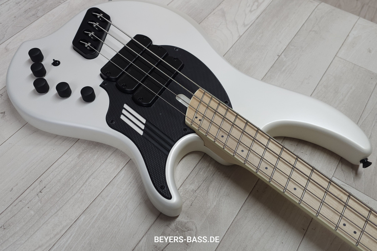 Dingwall NG3 4-String Nolly, Ducati Pearl White, Signature