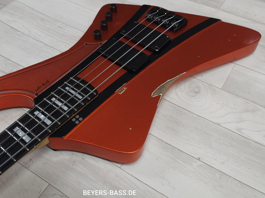 Sandberg Forty Eight VM4 Ebony, Hardcore Aged Reserve Orange Metallic/Black Stripes