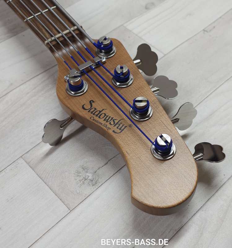 Sadowsky Custom Shop 21-Fret Vintage J/J Bass 5, Solid Vintage Teal Green Metallic, 2nd Hand