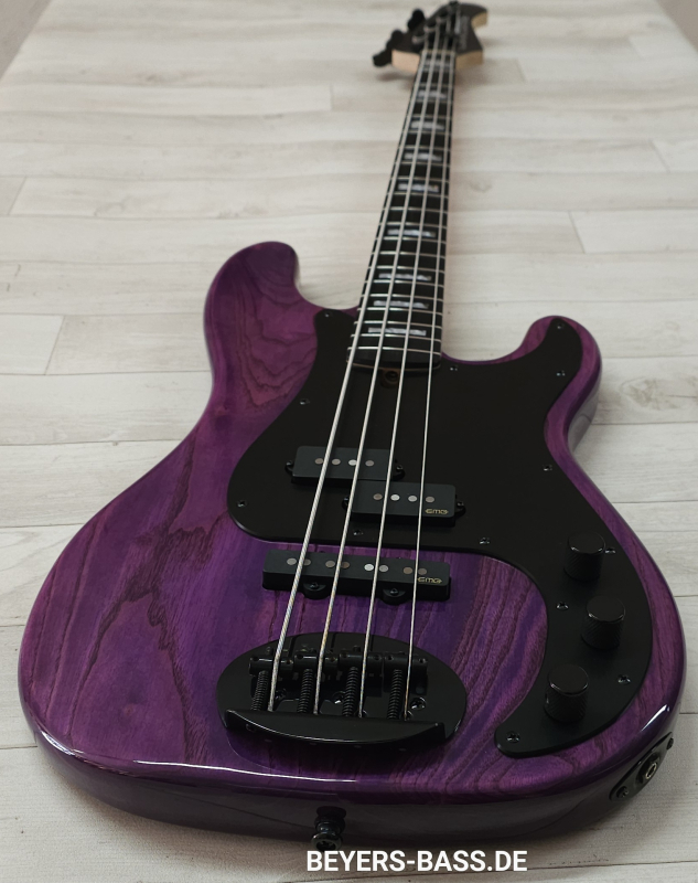 Lakland Skyline 44-64 Custom GZ Geezer Butler, Translucent Purple Gloss
