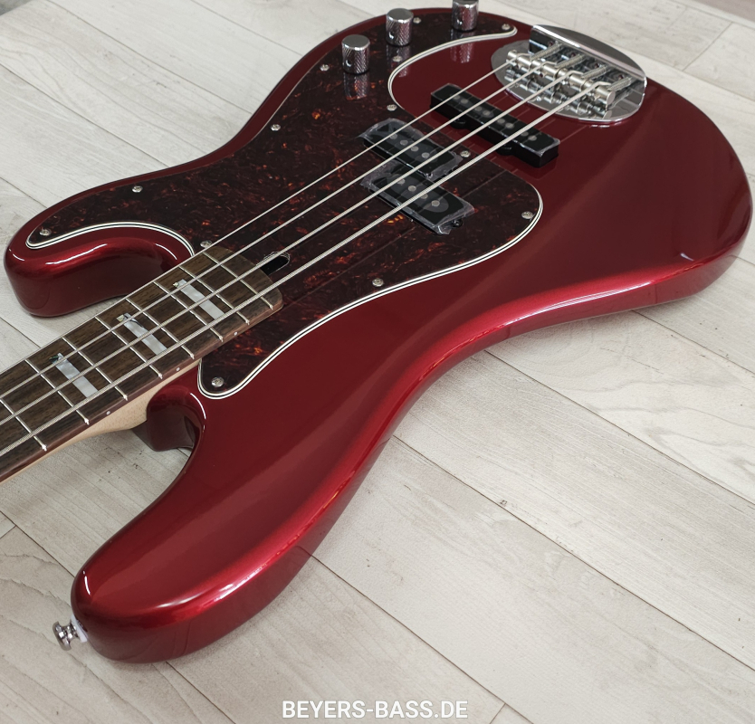 Lakland Skyline 44-64C Custom, Candy Apple Red Gloss