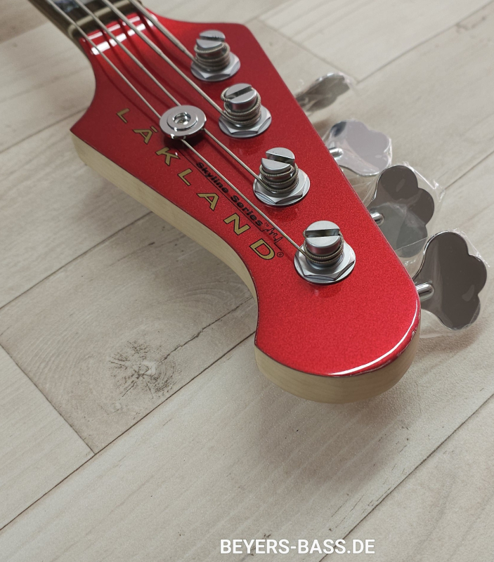 Lakland Skyline 44-64C Custom, Candy Apple Red Gloss