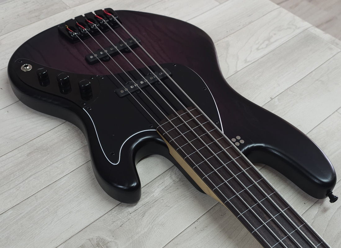 Sandberg California II TT5 passiv Fretless, Open Pore Violetburst