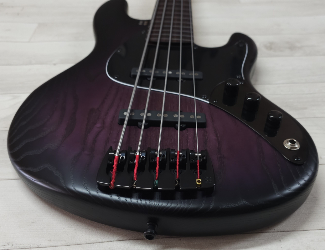 Sandberg California II TT5 passiv Fretless, Open Pore Violetburst