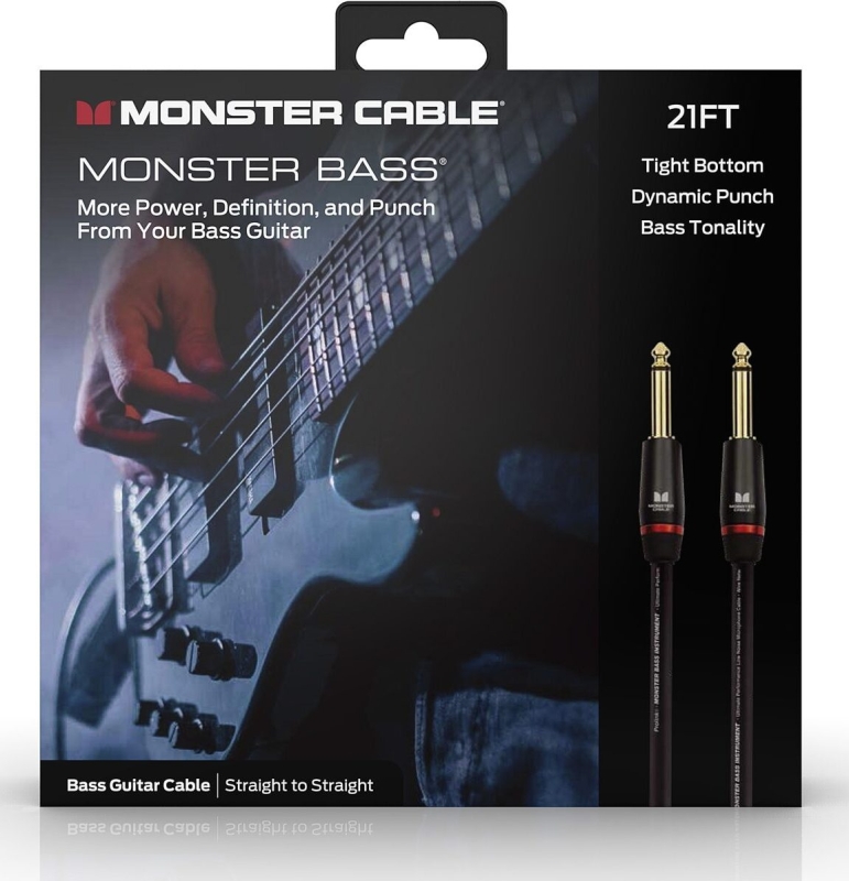 Monster Cable Prolink Monster Bass 21 Instrumentenkabel, Straight 1/4" Plugs, 6.40m