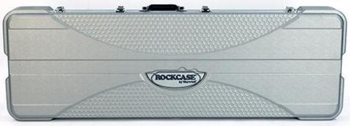 Rockcase Premium Line Electric Bass ABS Case, Rectangular, Silver