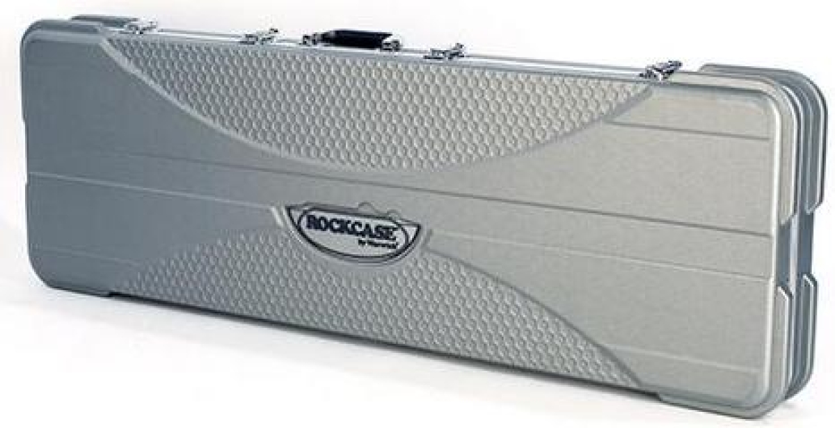 Rockcase Premium Line Electric Bass ABS Case, Rectangular, Silver