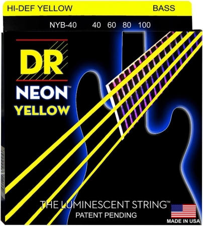 DR Strings NYB-40 HiDef Neon Yellow Saiten, 40-100