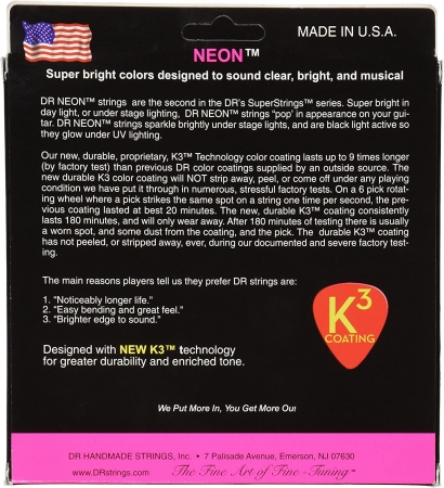 DR Strings NPB-40 HiDef Neon Pink Saiten, 40-100