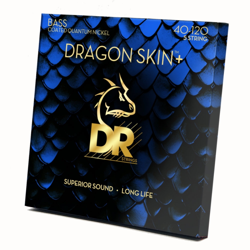 DR Strings DBQ5-40 Dragon Skin+ Quantum Nickel Coated, 40-120