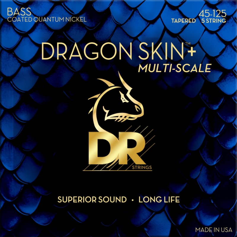 DR Strings DBQM5-45 Dragon Skin+ Multiscale Quantum Nickel Coated, 45-125