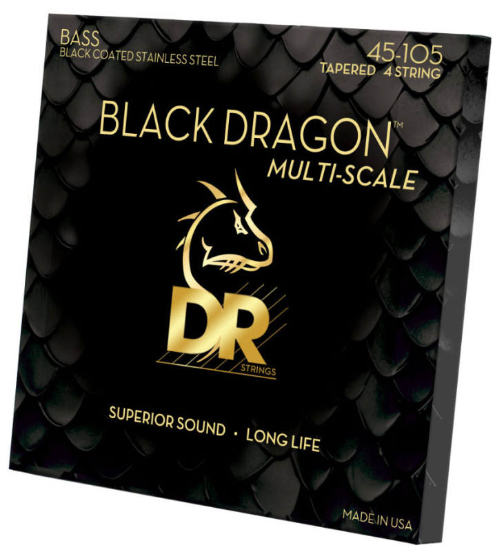 DR Strings DBSMB-45 Black Dragon Multiscale Strings, 45-105