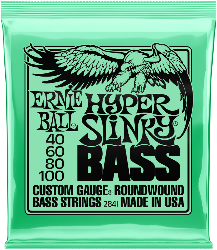 Ernie Ball 2841 Hyper Slinky E-Bass Strings, 40-100