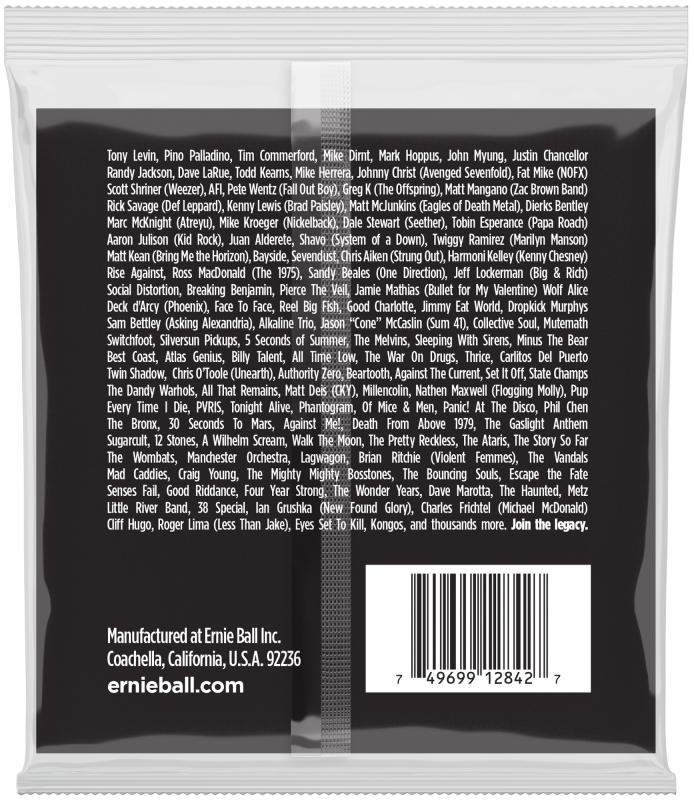 Ernie Ball 2842 Regular Slinky Stainless Steel E-Bass Strings, 50-105