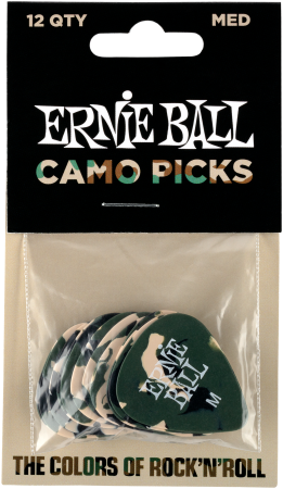 Ernie Ball 9222 Medium Camouflage Plektren, 0.72mm, 12 Stück