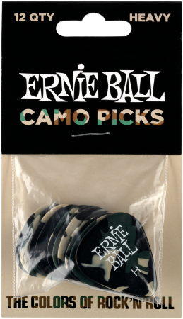 Ernie Ball P09223 Heavy Camouflage Plektren, 0.94mm, 12 Stück