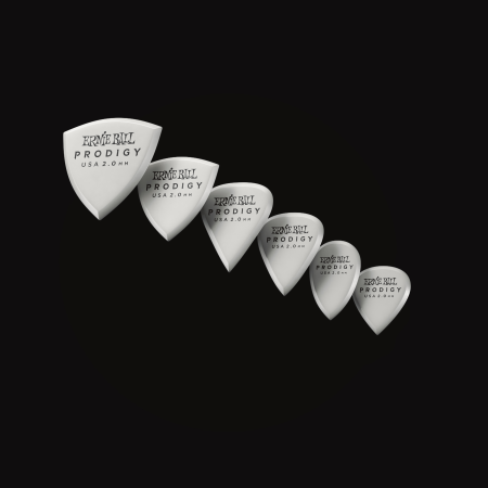 Ernie Ball P09343 Prodigy Plektren Multipack, 2.00mm, 6 Stück