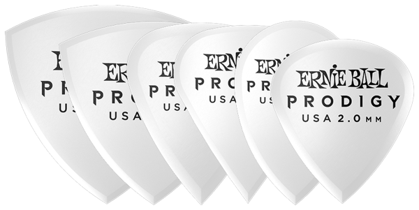 Ernie Ball 9343 Prodigy Plektren Multipack, 2.00mm, 6 Stück