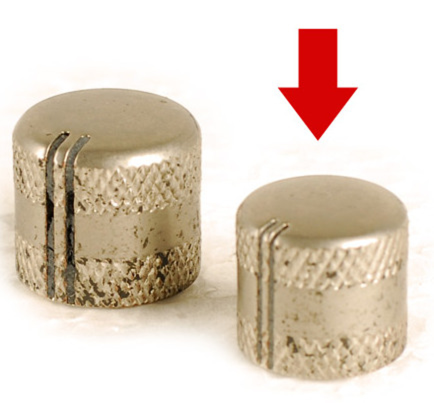 Sandberg Tone Potiknopf Klein, Nickel Aged