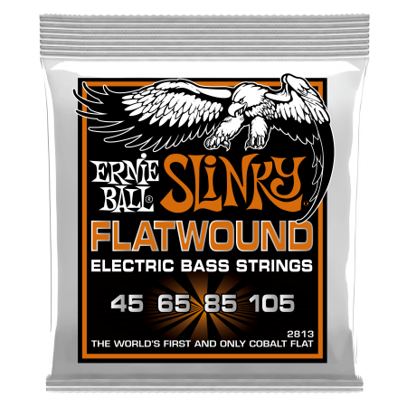 Ernie Ball 2813 Cobalt Flatwound E-Bass Strings, 45-105