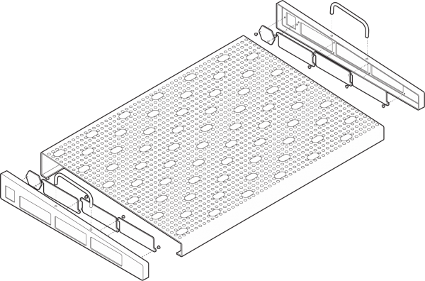 Temple Audio Design TRIO-43-GM Trio 43 Pedalboard, Gunmetal Grey