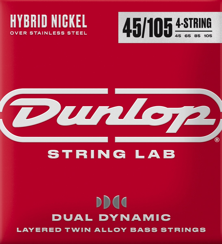 Dunlop Dual Dynamic Hybrid Nickel/Stainless String, 45-105