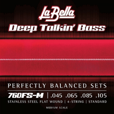 La Bella Deep Talkin Bass 760FS-M Mediumscale Flatwound Saiten, 45-105